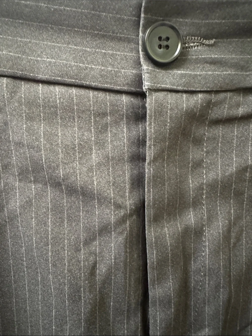 Men's Charcoal Pinstripe wide leg Dress Pants